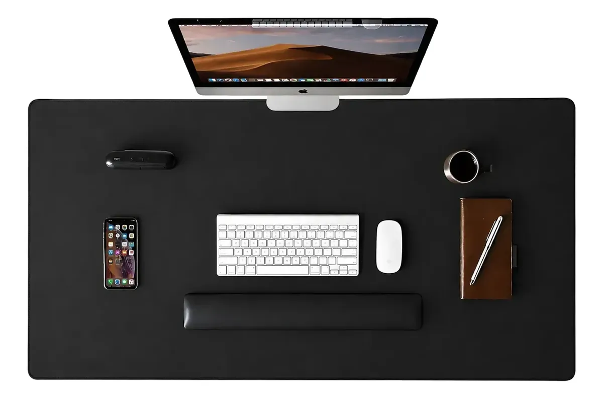Desk Pad Liso Bordes Cosidos
