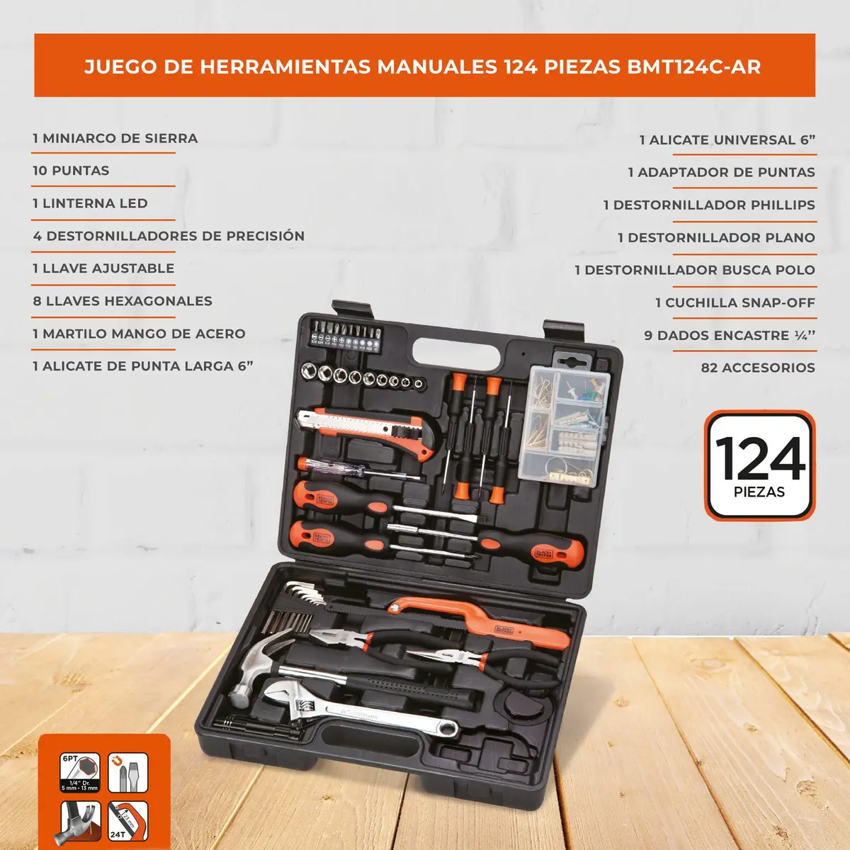 Set Herramientas 124 Pzas Black & Decker - Imagen 2