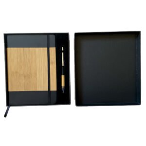 Set Libreta Bambú + Caja + Bolígrafo